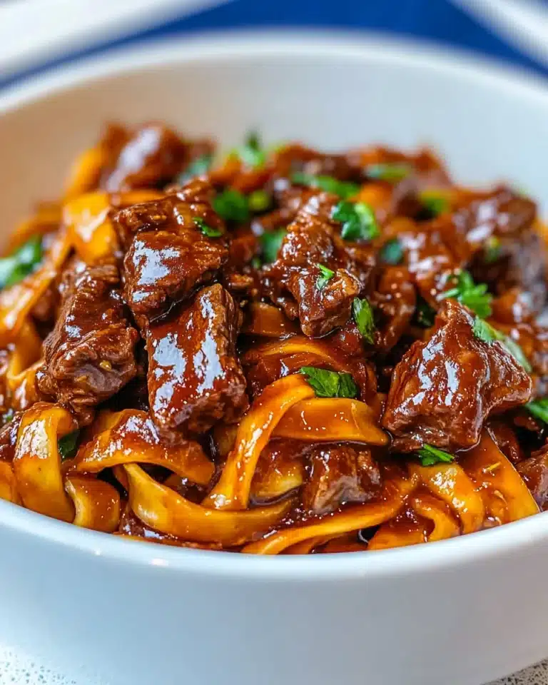 Slow Cooker Korean Beef Noodles Recipe