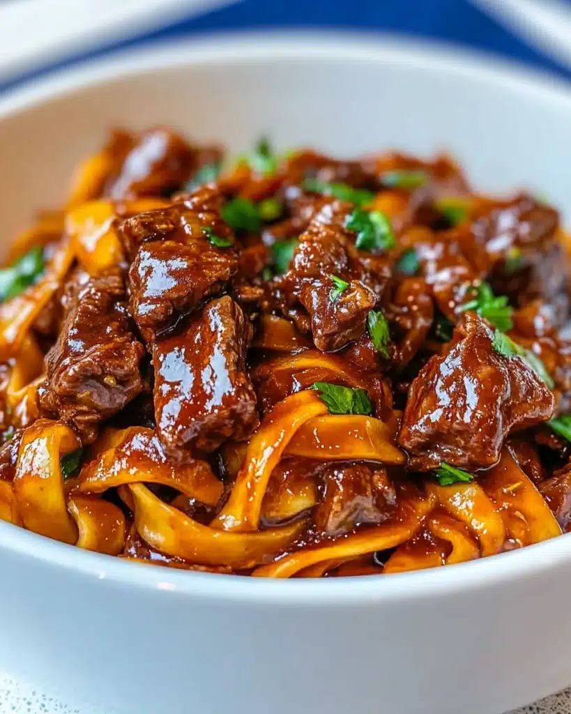 Slow Cooker Korean Beef Noodles Recipe