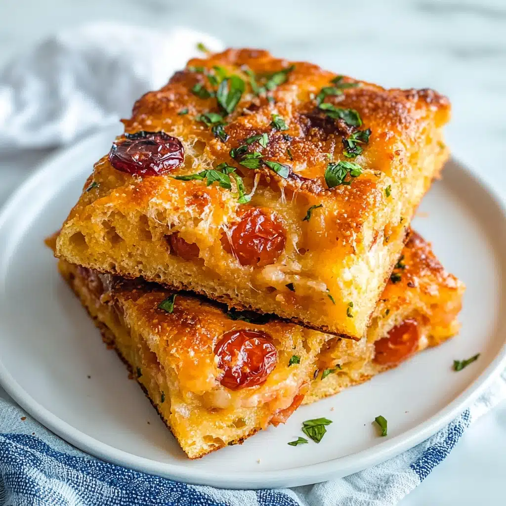 Tomato Basil Focaccia Bread Recipe - Recipe Image