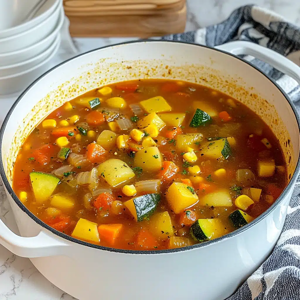 Spicy Summer Vegetable Soup Recipe - Recipe Image