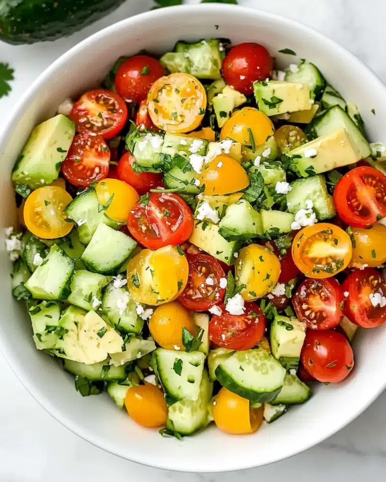 Cucumber Tomato Avocado Salad Recipe