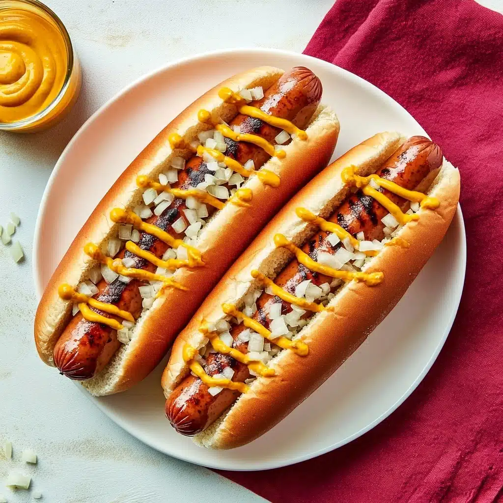 The Best Grilled Hot Dogs Recipe - Recipe Image