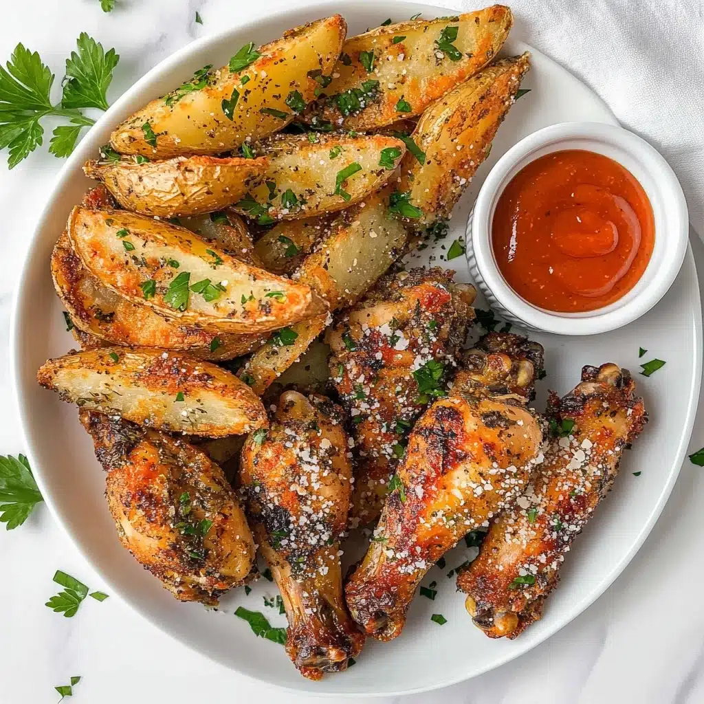 Crispy Parmesan Potato Wedges Recipe - Recipe Image