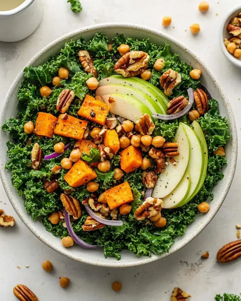 Sweet Potato Kale Salad with Maple Mustard Dressing Recipe