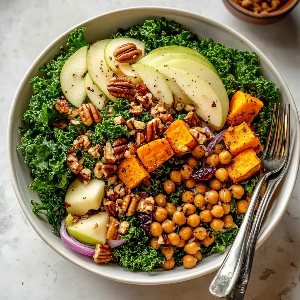 Sweet Potato Kale Salad with Maple Mustard Dressing Recipe - Recipe Image