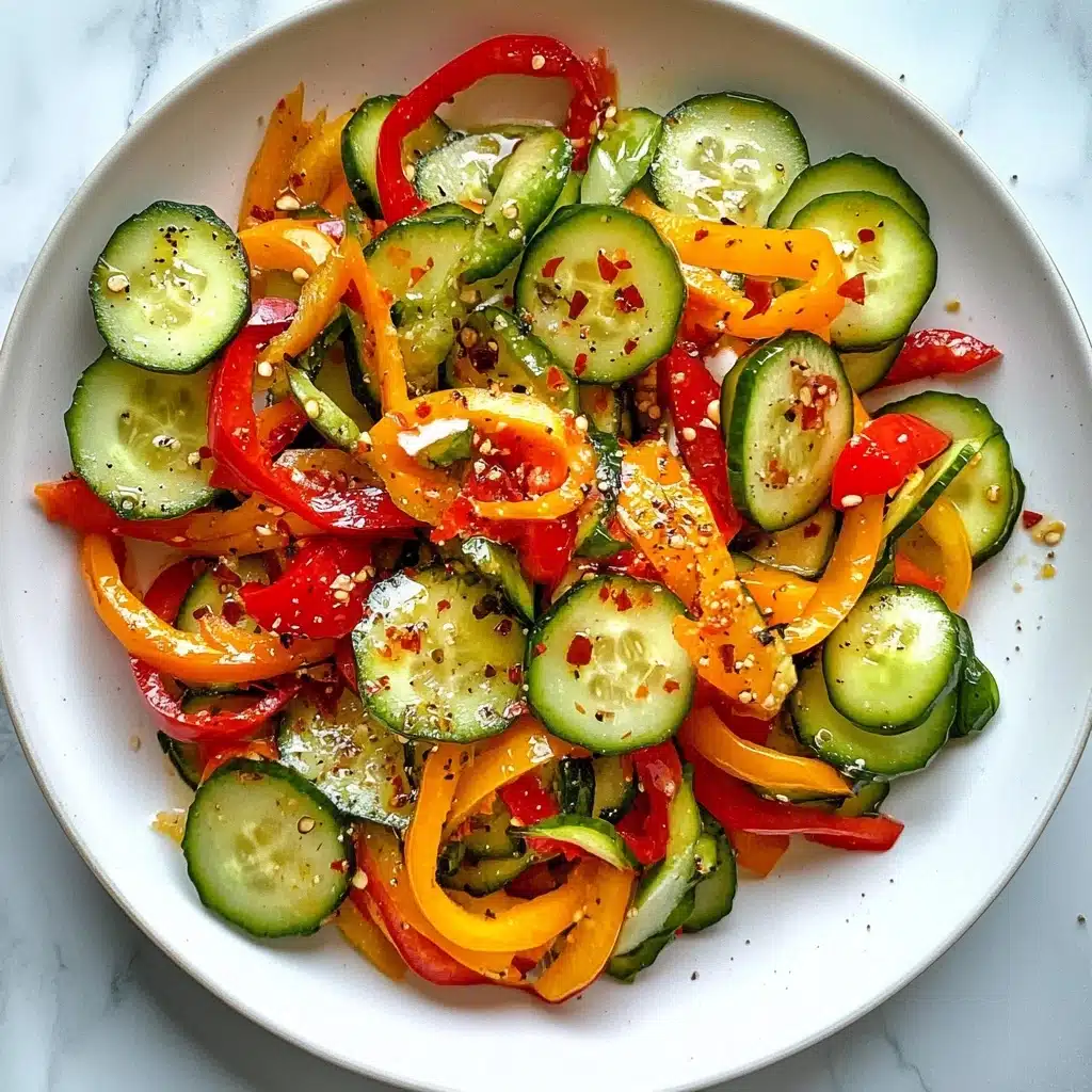 Viral Cucumber and Sweet Pepper Salad Recipe - Recipe Image