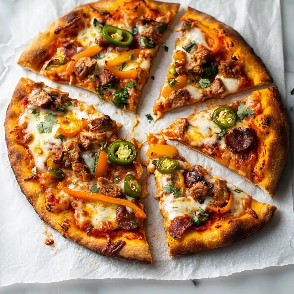 Butter Chicken Curry Pizza Recipe - Recipe Image