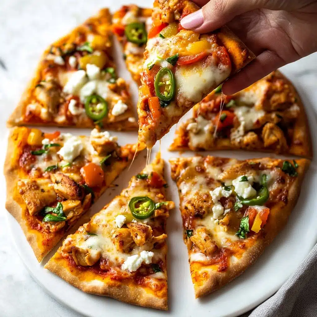 Butter Chicken Curry Pizza Recipe - Recipe Image