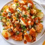 Crispy Buffalo Wing Smashed Potatoes Recipe