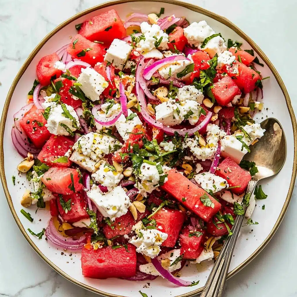 Watermelon Goat Cheese Salad Recipe - Recipe Image