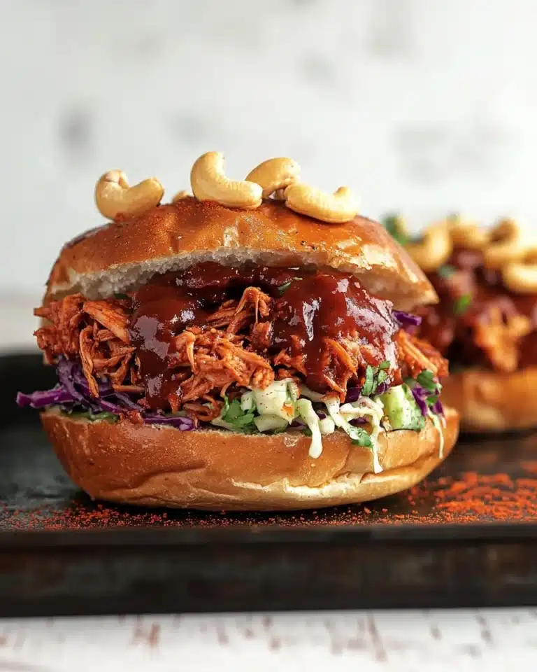 BBQ Jackfruit Sandwiches with Avocado Slaw Recipe