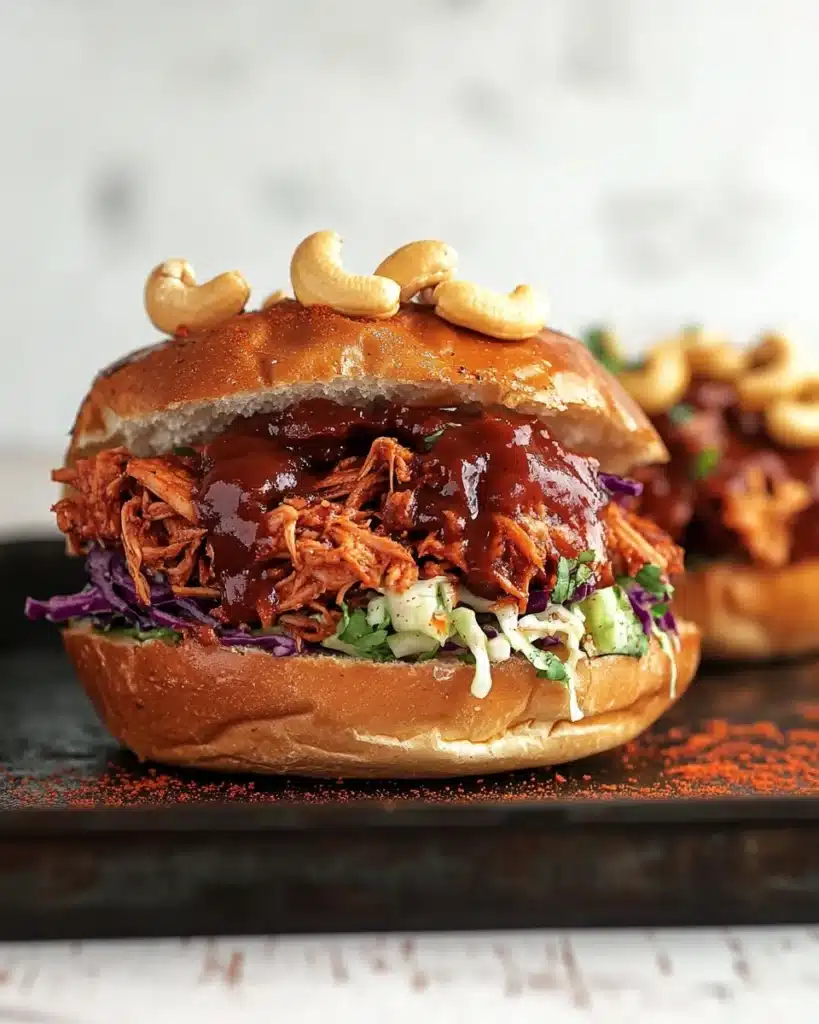 BBQ Jackfruit Sandwiches with Avocado Slaw Recipe