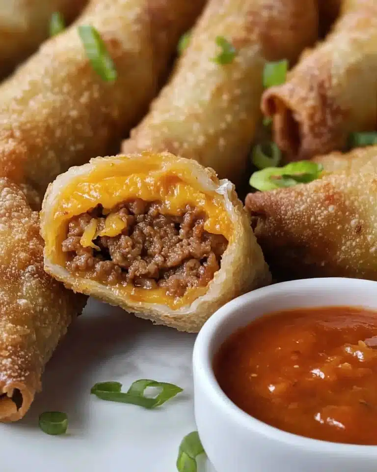 Cheeseburger Egg Rolls Recipe