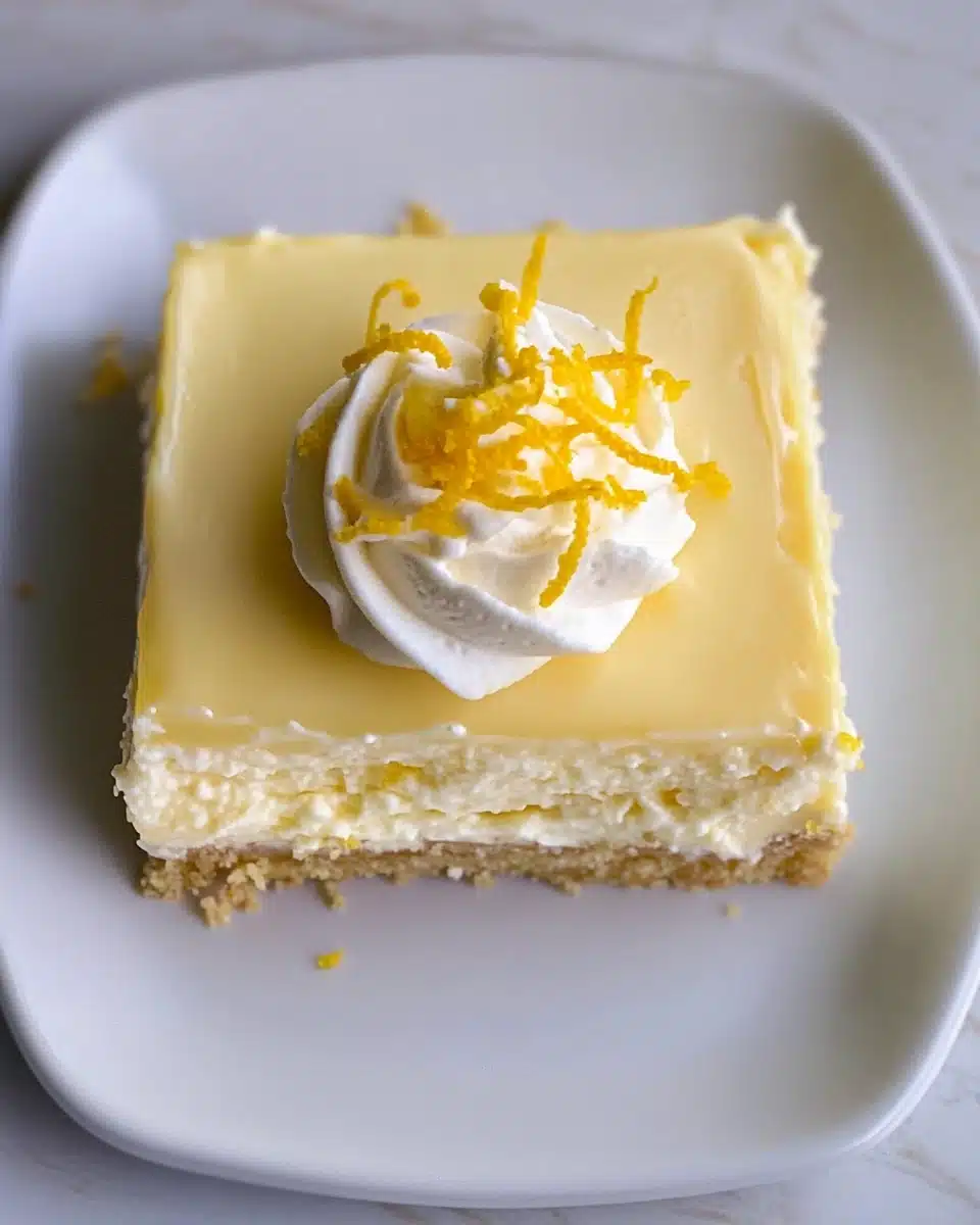 No-Bake Lemon Cheesecake Bars Recipe - Recipe Image