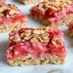 Strawberry Rhubarb Crisp Bars Recipe