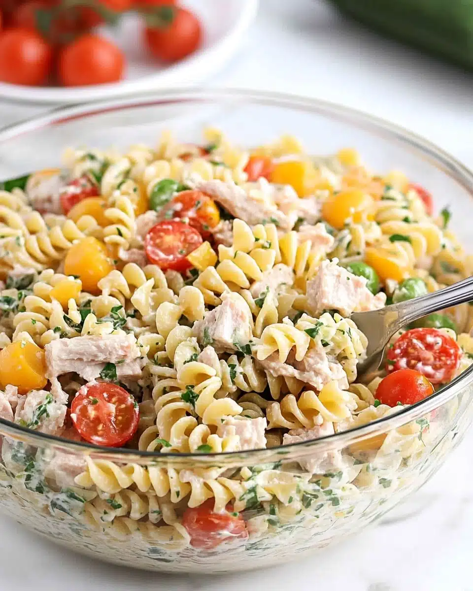 Chicken Bacon Ranch Pasta Salad Recipe