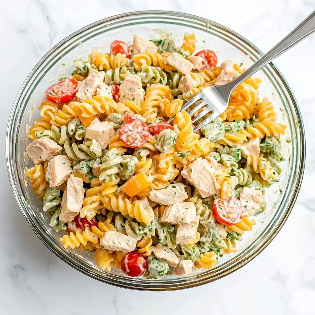 Chicken Bacon Ranch Pasta Salad Recipe - Recipe Image