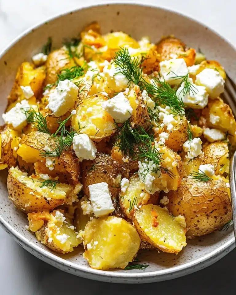Crispy Lemon-Feta Roasted Potatoes Recipe