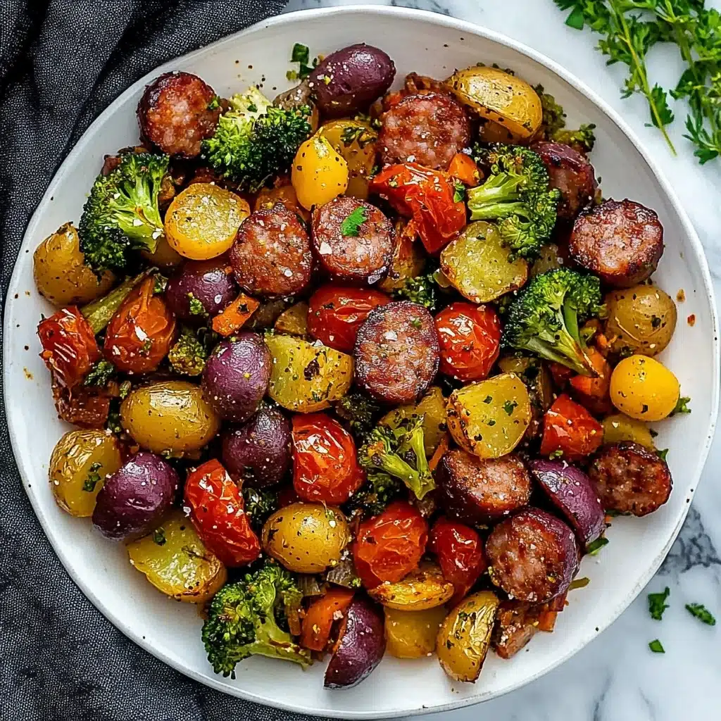 Sheet Pan Sausage & Veggies Recipe - Recipe Image