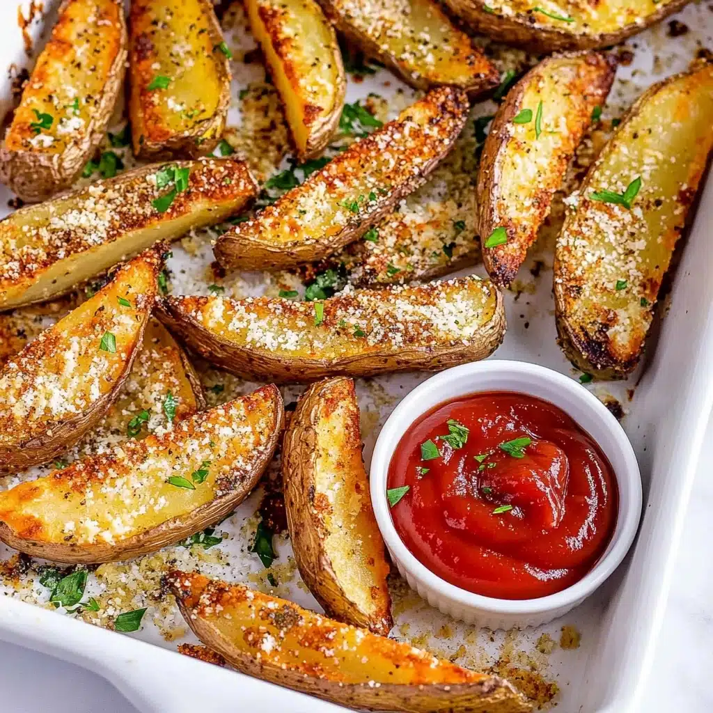 Crispy Parmesan Potato Wedges Recipe - Recipe Image