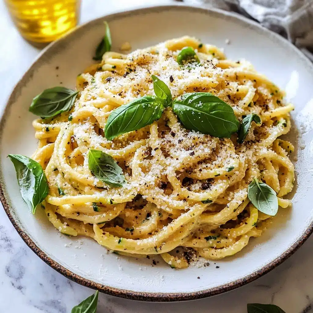 Lemon Basil Zucchini Pasta Alfredo Recipe - Recipe Image