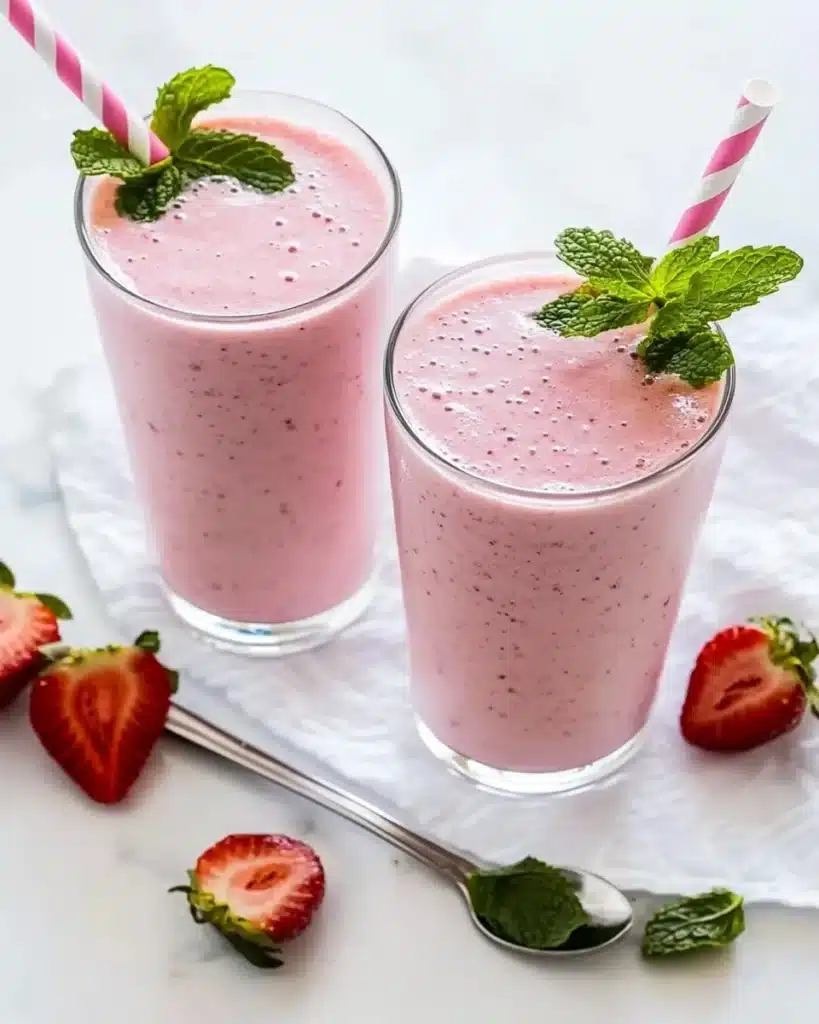 Strawberry Almond Oat Smoothie Recipe