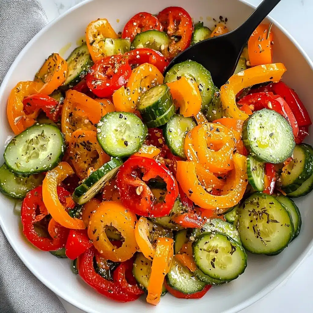 Viral Cucumber and Sweet Pepper Salad Recipe - Recipe Image