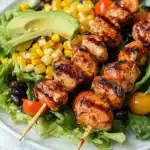 Grilled BBQ Chicken Skewer Salad Recipe