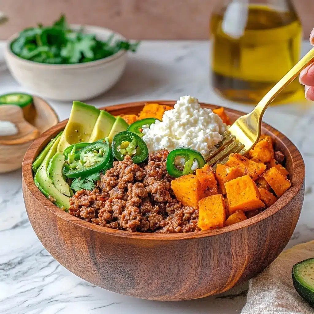 Sweet Potato Beef Bowl with Cottage Cheese Recipe - Recipe Image