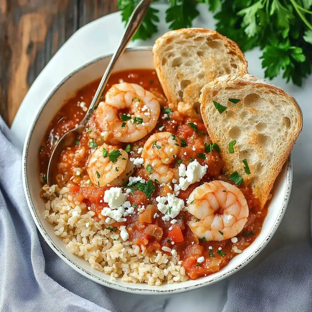 Baked Shrimp with Tomatoes and Feta Recipe - Recipe Image