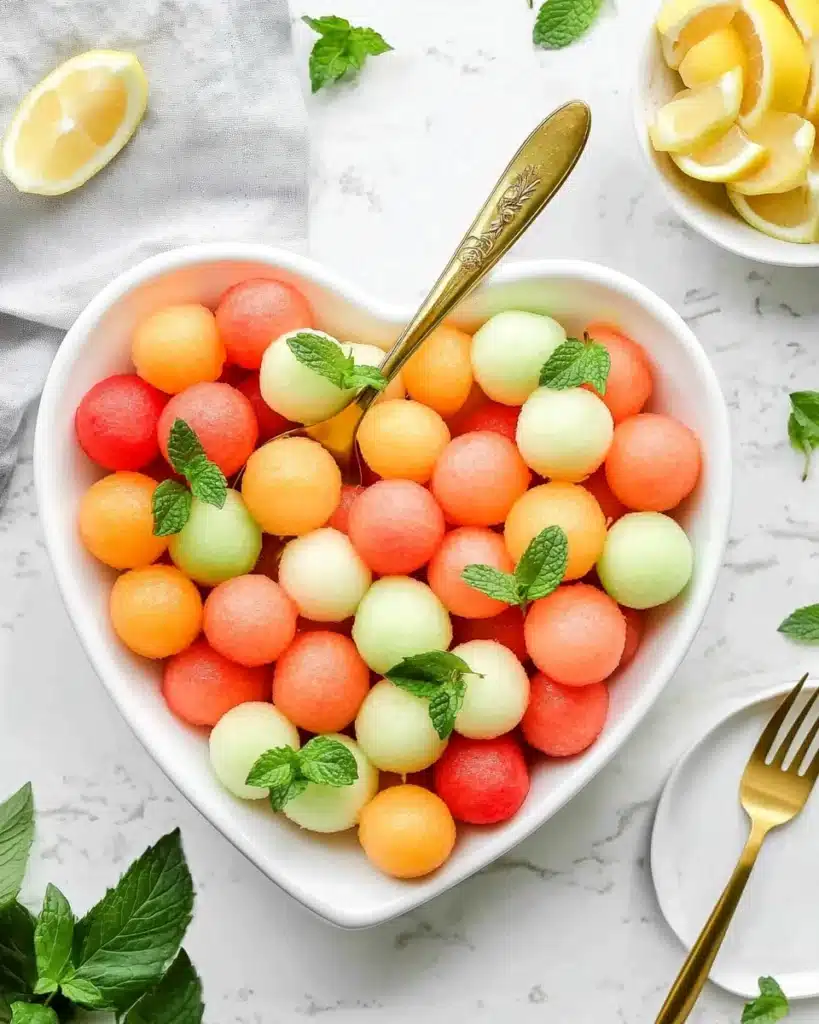Melon Salad with Lemon Ginger Dressing Recipe