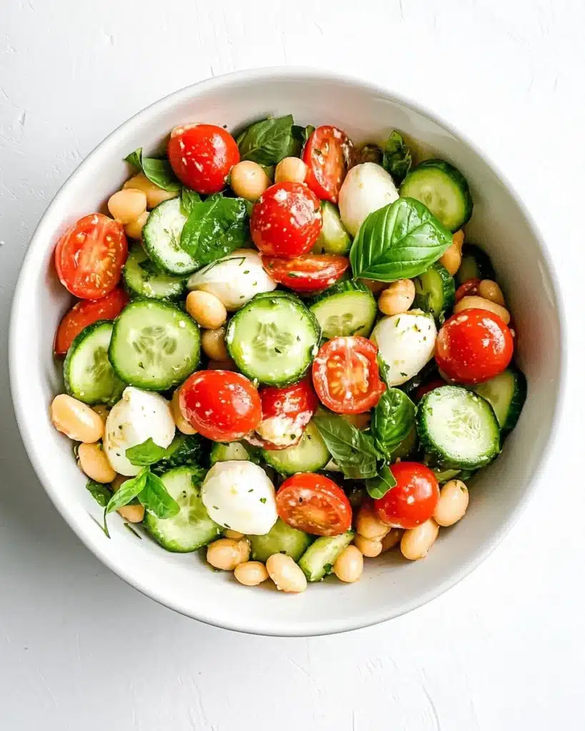 White Bean Tomato Cucumber Salad Recipe