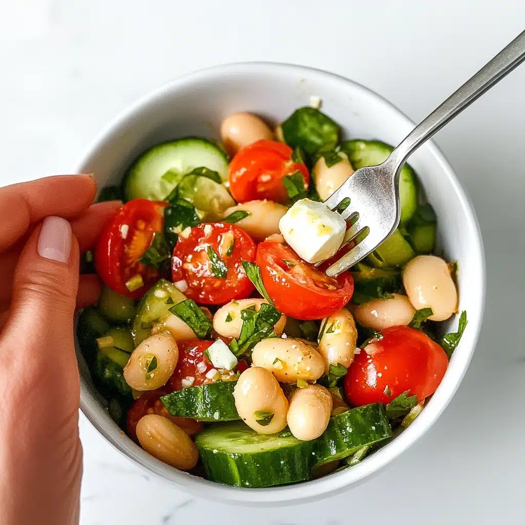 White Bean Tomato Cucumber Salad Recipe - Recipe Image