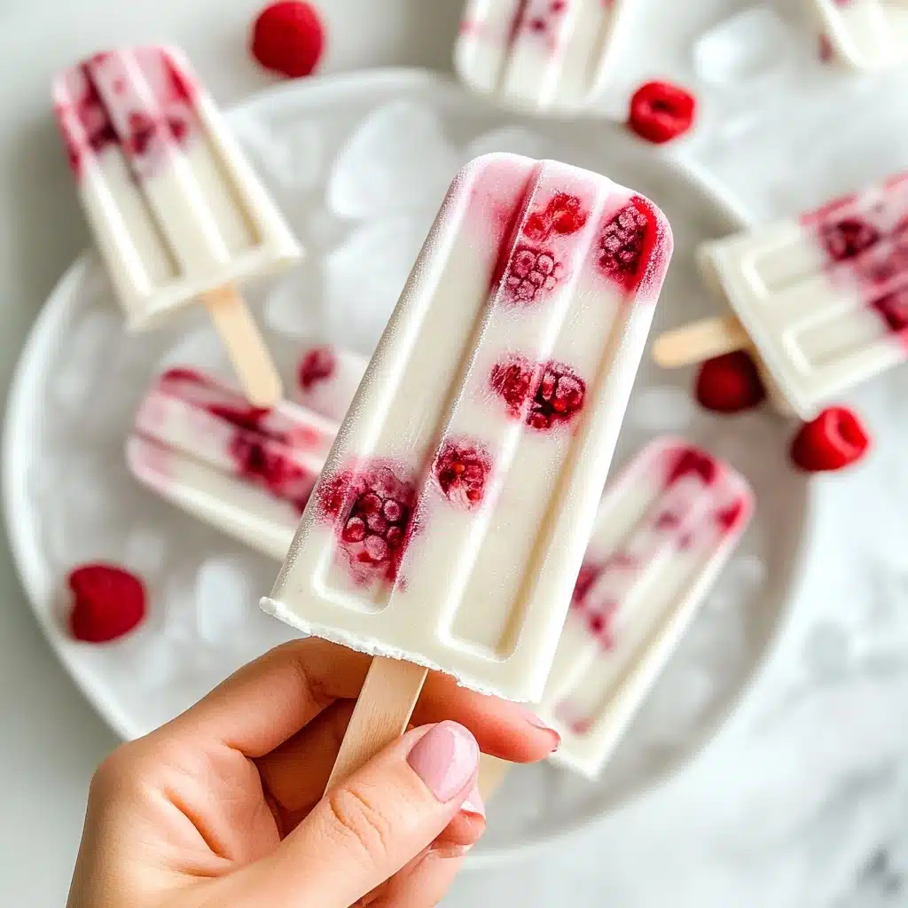 Raspberry Yogurt Popsicles Recipe - Recipe Image
