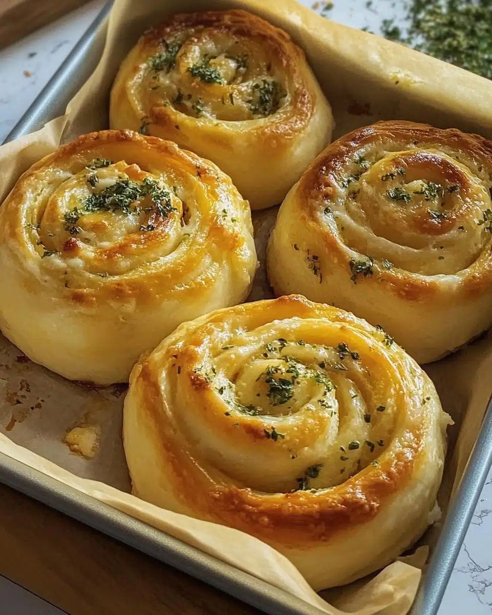 Buttery Cheese Garlic Rolls Recipe