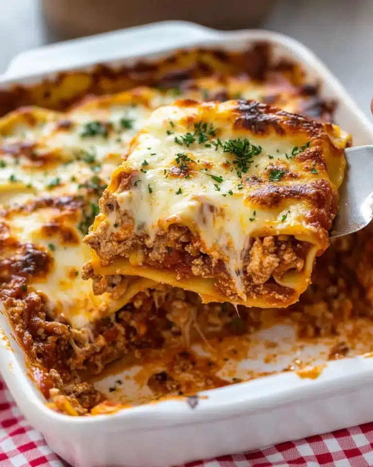 Homemade Three-Cheese Lasagna Recipe