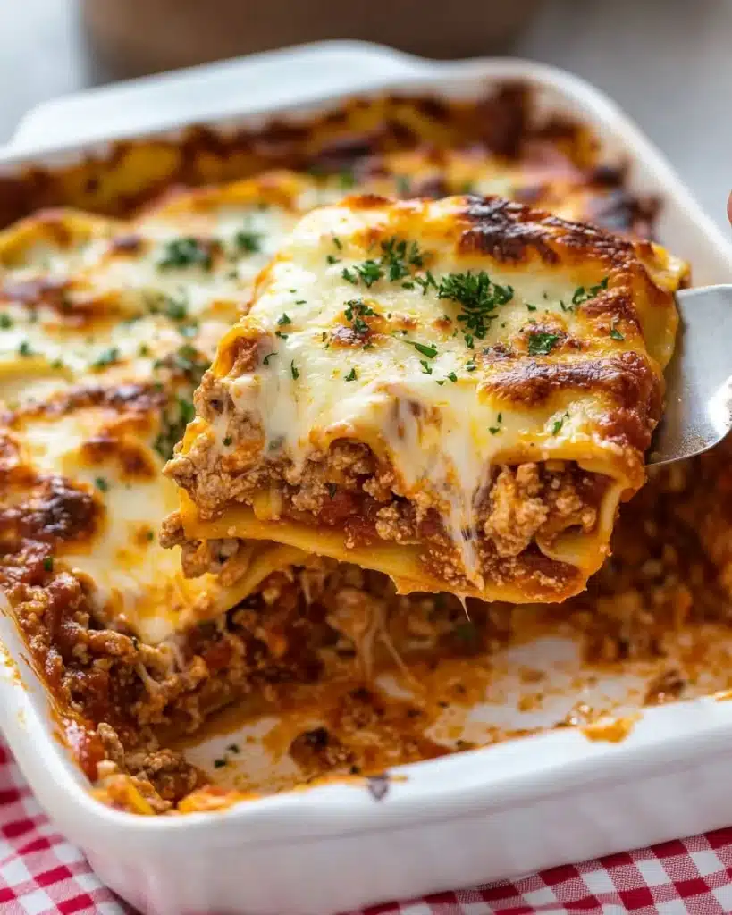 Homemade Three-Cheese Lasagna Recipe