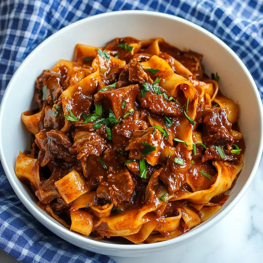 Slow Cooker Korean Beef Noodles Recipe - Recipe Image
