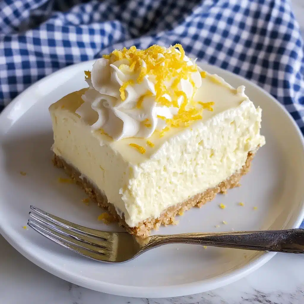No-Bake Lemon Cheesecake Bars Recipe - Recipe Image