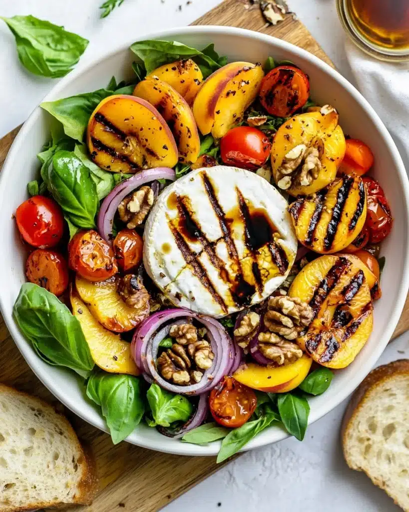 Grilled Peach and Burrata Salad Recipe
