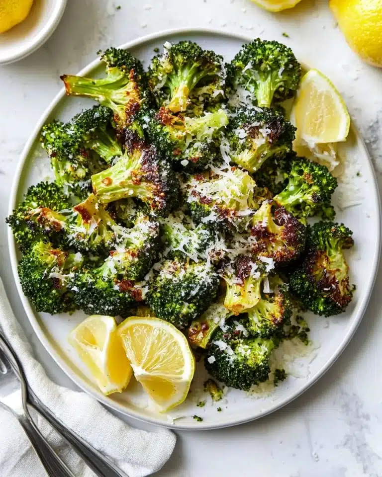 Garlic Parmesan Roasted Broccoli Recipe