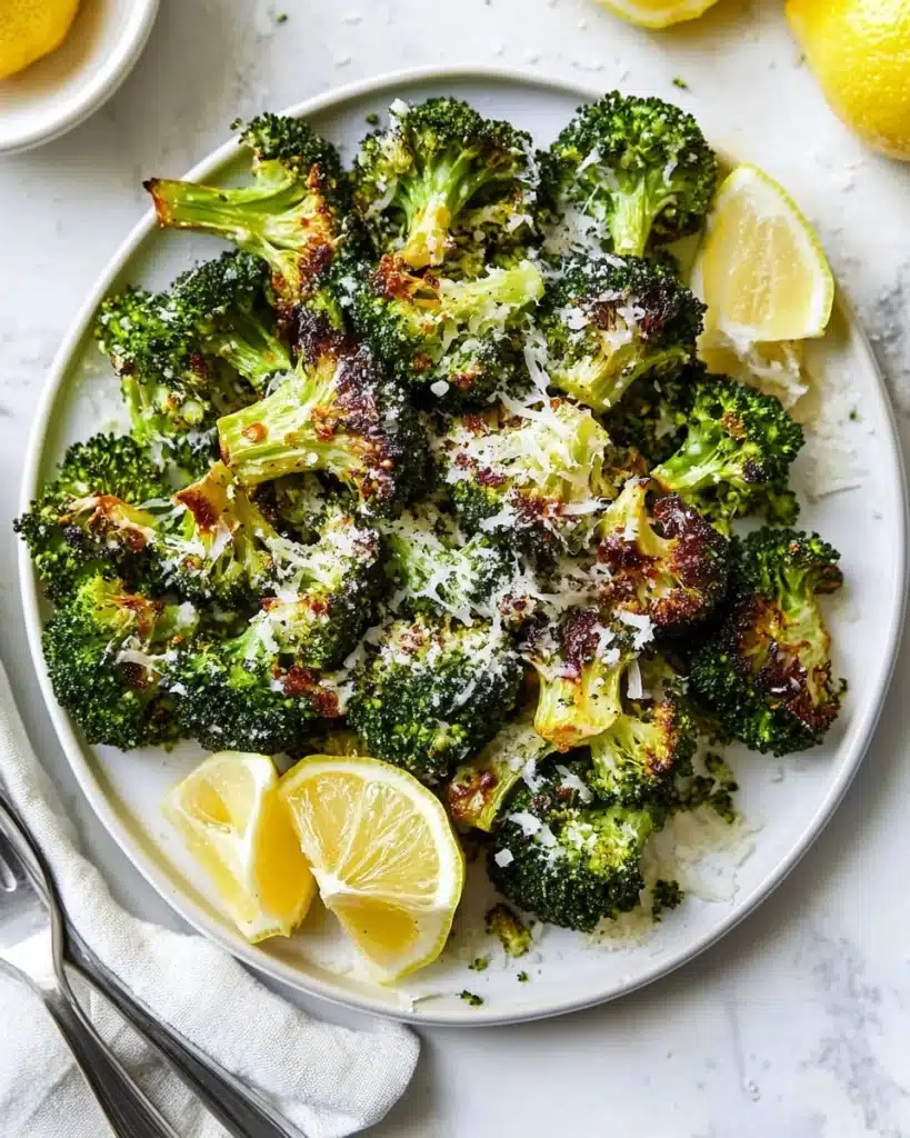 Garlic Parmesan Roasted Broccoli Recipe