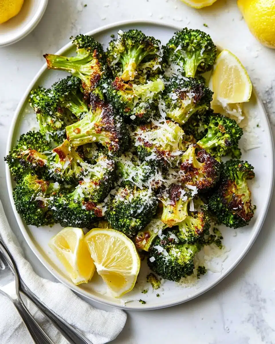 Garlic Parmesan Roasted Broccoli Recipe