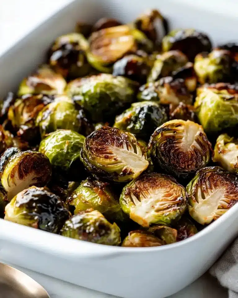 Balsamic Glazed Roasted Brussel Sprouts Recipe