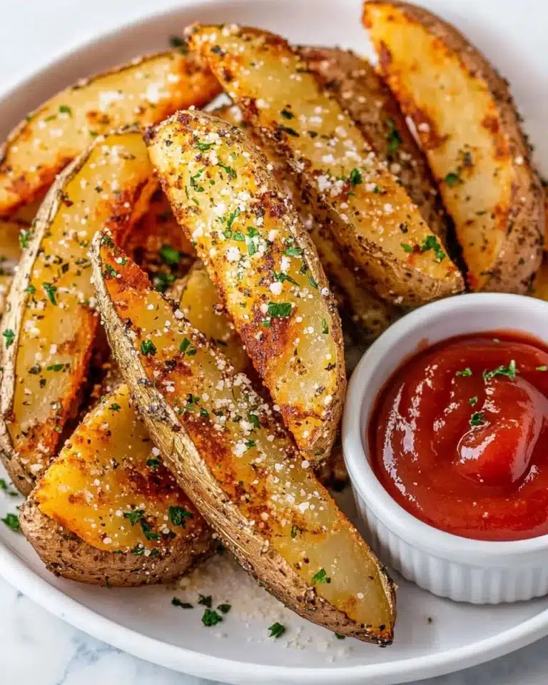 Crispy Parmesan Potato Wedges Recipe