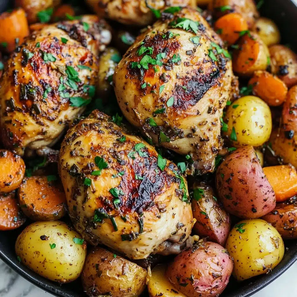 Slow Cooker Brown Sugar Balsamic Chicken and Vegetables Recipe - Recipe Image