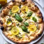 3 Cheese Lemon Basil Pizza Recipe