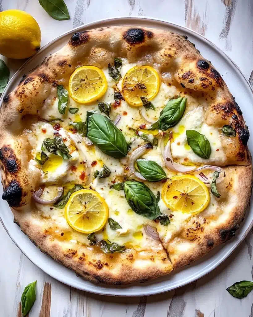 3 Cheese Lemon Basil Pizza Recipe