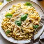 Lemon Basil Zucchini Pasta Alfredo Recipe