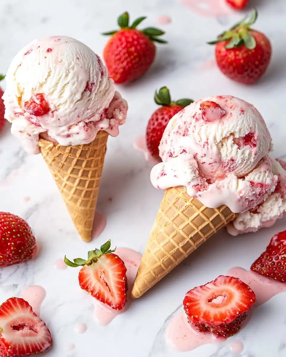 No Churn Strawberry Ice Cream Recipe